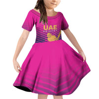 Custom United Arab Emirates Cricket Family Matching Off Shoulder Short Dress and Hawaiian Shirt Go Boys Team UAE - Wonder Print Shop