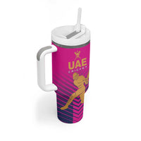 Custom United Arab Emirates Cricket Tumbler With Handle Go Boys Team UAE - Wonder Print Shop