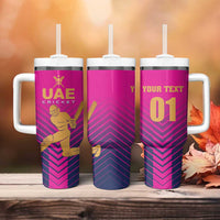 Custom United Arab Emirates Cricket Tumbler With Handle Go Boys Team UAE - Wonder Print Shop