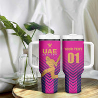 Custom United Arab Emirates Cricket Tumbler With Handle Go Boys Team UAE - Wonder Print Shop