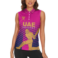 Custom United Arab Emirates Cricket Women Sleeveless Polo Shirt Go Boys Team UAE - Wonder Print Shop