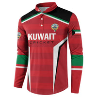 Custom Kuwait Cricket Button Sweatshirt Go Champions - Wonder Print Shop