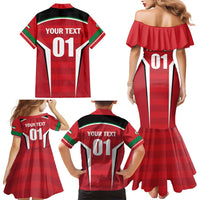 Custom Kuwait Cricket Family Matching Mermaid Dress and Hawaiian Shirt Go Champions - Wonder Print Shop