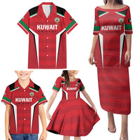 Custom Kuwait Cricket Family Matching Puletasi and Hawaiian Shirt Go Champions - Wonder Print Shop
