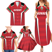 Custom Kuwait Cricket Family Matching Summer Maxi Dress and Hawaiian Shirt Go Champions - Wonder Print Shop