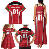 Custom Kuwait Cricket Family Matching Tank Maxi Dress and Hawaiian Shirt Go Champions - Wonder Print Shop