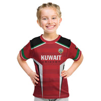 Custom Kuwait Cricket Kid T Shirt Go Champions - Wonder Print Shop