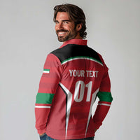 Custom Kuwait Cricket Long Sleeve Polo Shirt Go Champions - Wonder Print Shop