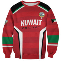 Custom Kuwait Cricket Sweatshirt Go Champions - Wonder Print Shop