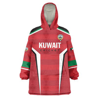 Custom Kuwait Cricket Wearable Blanket Hoodie Go Champions - Wonder Print Shop