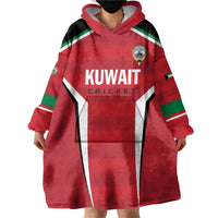 Custom Kuwait Cricket Wearable Blanket Hoodie Go Champions - Wonder Print Shop
