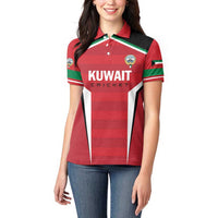 Custom Kuwait Cricket Women Polo Shirt Go Champions - Wonder Print Shop