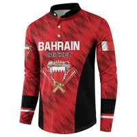 Custom Bahrain Cricket Button Sweatshirt Come On Team Bahrain - Wonder Print Shop
