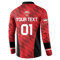 Custom Bahrain Cricket Button Sweatshirt Come On Team Bahrain - Wonder Print Shop