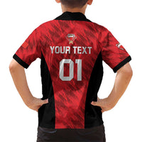 Custom Bahrain Cricket Family Matching Short Sleeve Bodycon Dress and Hawaiian Shirt Come On Team Bahrain - Wonder Print Shop
