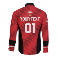 Custom Bahrain Cricket Long Sleeve Button Shirt Come On Team Bahrain - Wonder Print Shop