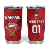 Custom Bahrain Cricket Tumbler Cup Come On Team Bahrain - Wonder Print Shop