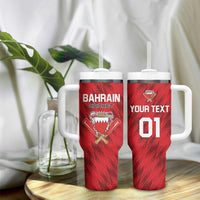 Custom Bahrain Cricket Tumbler With Handle Come On Team Bahrain - Wonder Print Shop