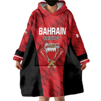 Custom Bahrain Cricket Wearable Blanket Hoodie Come On Team Bahrain - Wonder Print Shop