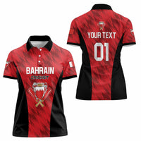 Custom Bahrain Cricket Women Polo Shirt Come On Team Bahrain - Wonder Print Shop