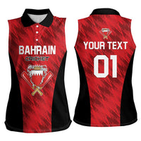 Custom Bahrain Cricket Women Sleeveless Polo Shirt Come On Team Bahrain - Wonder Print Shop