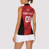 Custom Bahrain Cricket Women Sleeveless Polo Shirt Come On Team Bahrain - Wonder Print Shop