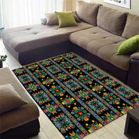 Regalia Stripe Floral Pattern Area Rug Colorful Attractive - Wonder Print Shop