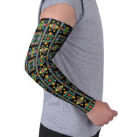 Regalia Stripe Floral Pattern Arm Sleeves Colorful Attractive - Wonder Print Shop