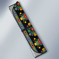 Regalia Stripe Floral Pattern Auto Sun Shade Colorful Attractive - Wonder Print Shop
