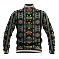 Regalia Stripe Floral Pattern Baseball Jacket Colorful Attractive - Wonder Print Shop