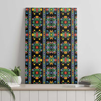 Regalia Stripe Floral Pattern Canvas Wall Art Colorful Attractive - Wonder Print Shop