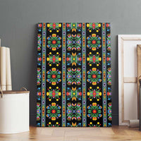 Regalia Stripe Floral Pattern Canvas Wall Art Colorful Attractive - Wonder Print Shop