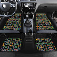 Regalia Stripe Floral Pattern Car Mats Colorful Attractive - Wonder Print Shop