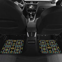 Regalia Stripe Floral Pattern Car Mats Colorful Attractive - Wonder Print Shop