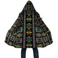 Regalia Stripe Floral Pattern Cloak Colorful Attractive - Wonder Print Shop