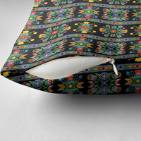Regalia Stripe Floral Pattern Pillow Cover Colorful Attractive - Wonder Print Shop