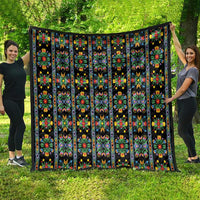 Regalia Stripe Floral Pattern Quilt Colorful Attractive - Wonder Print Shop