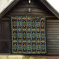 Regalia Stripe Floral Pattern Quilt Colorful Attractive - Wonder Print Shop