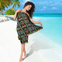 Regalia Stripe Floral Pattern Sarong Colorful Attractive - Wonder Print Shop