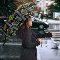 Regalia Stripe Floral Pattern Umbrella Colorful Attractive - Wonder Print Shop