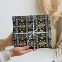 Regalia Stripe Floral Pattern Wrapping Paper Colorful Attractive