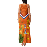 Netherlands Queen Day 2024 Family Matching Tank Maxi Dress and Hawaiian Shirt Nederland Koningsdag Orange Tulips - Wonder Print Shop