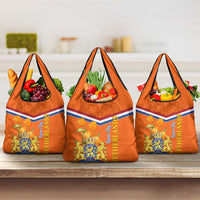 Netherlands Queen Day 2024 Grocery Bag Nederland Koningsdag Orange Tulips