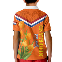 Netherlands Queen Day 2024 Kid Polo Shirt Nederland Koningsdag Orange Tulips - Wonder Print Shop