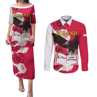 Poland Constitution Day 2024 Couples Matching Puletasi and Long Sleeve Button Shirt Polska Swieto Konstytucji 3 Maja - Wonder Print Shop