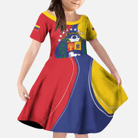 Personalized Venezuela Family Matching Off The Shoulder Long Sleeve Dress and Hawaiian Shirt Coat Of Arms Curve Style