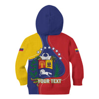 Personalized Venezuela Kid Hoodie Coat Of Arms Curve Style