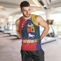 Personalized Venezuela Men Tank Top Coat Of Arms Curve Style