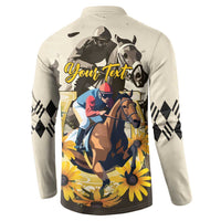 Personalized Preakness Horse Racing Button Sweatshirt Middle Jewel