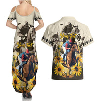 Personalized Preakness Horse Racing Couples Matching Summer Maxi Dress and Hawaiian Shirt Middle Jewel